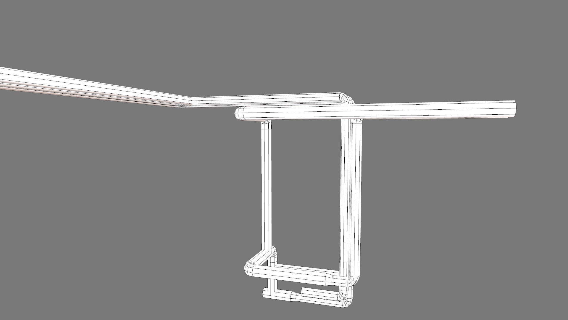 Metal Pipe With Arrow Low-poly 3D model_7