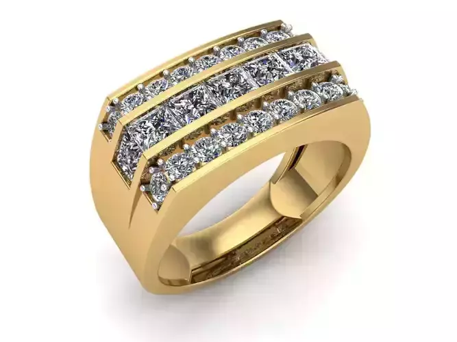 Man Diamond Ring - 24023