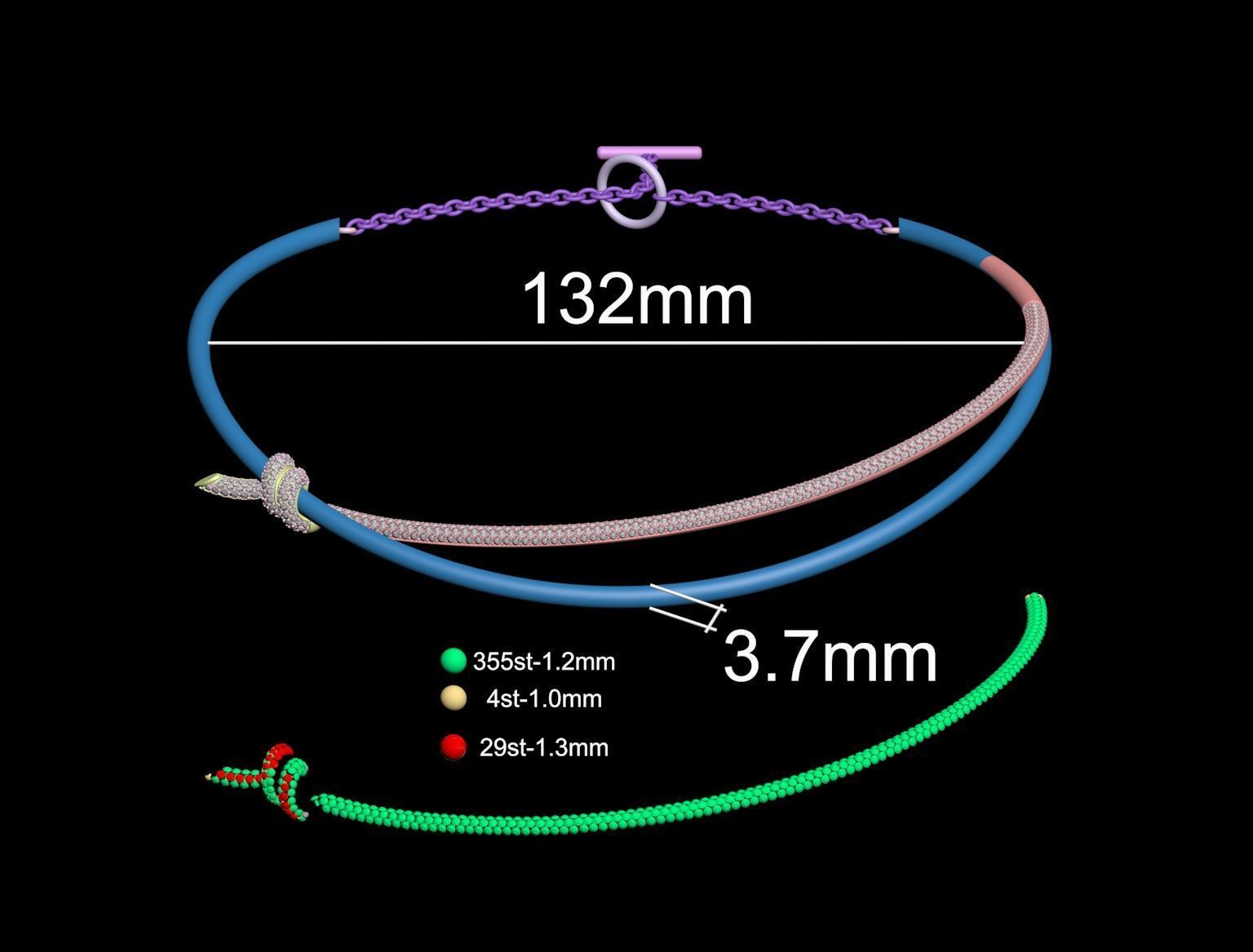 tiffany necklace 3D print model_8