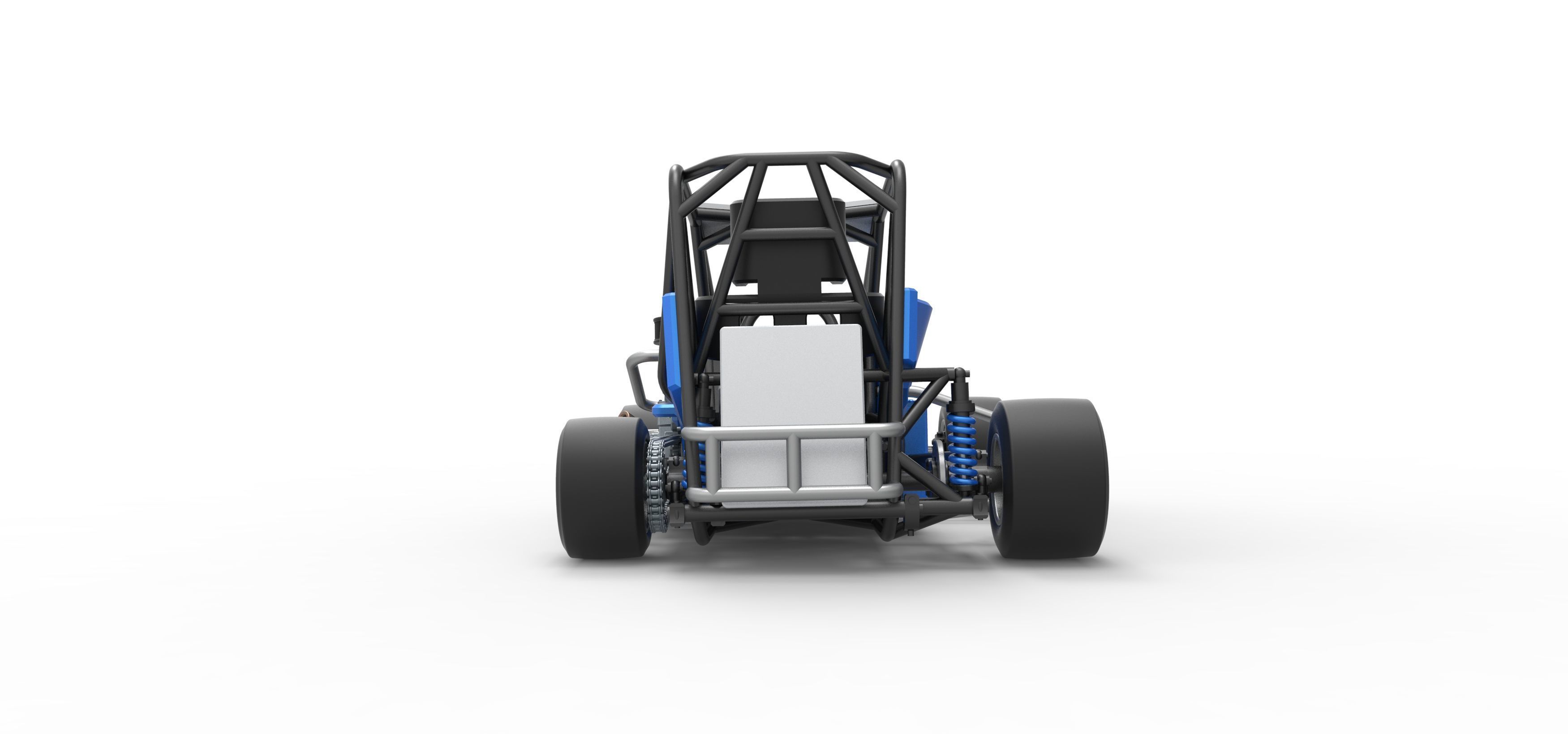 Pavement 600 Micro sprint car Scale 1 to 25 3D print model_16