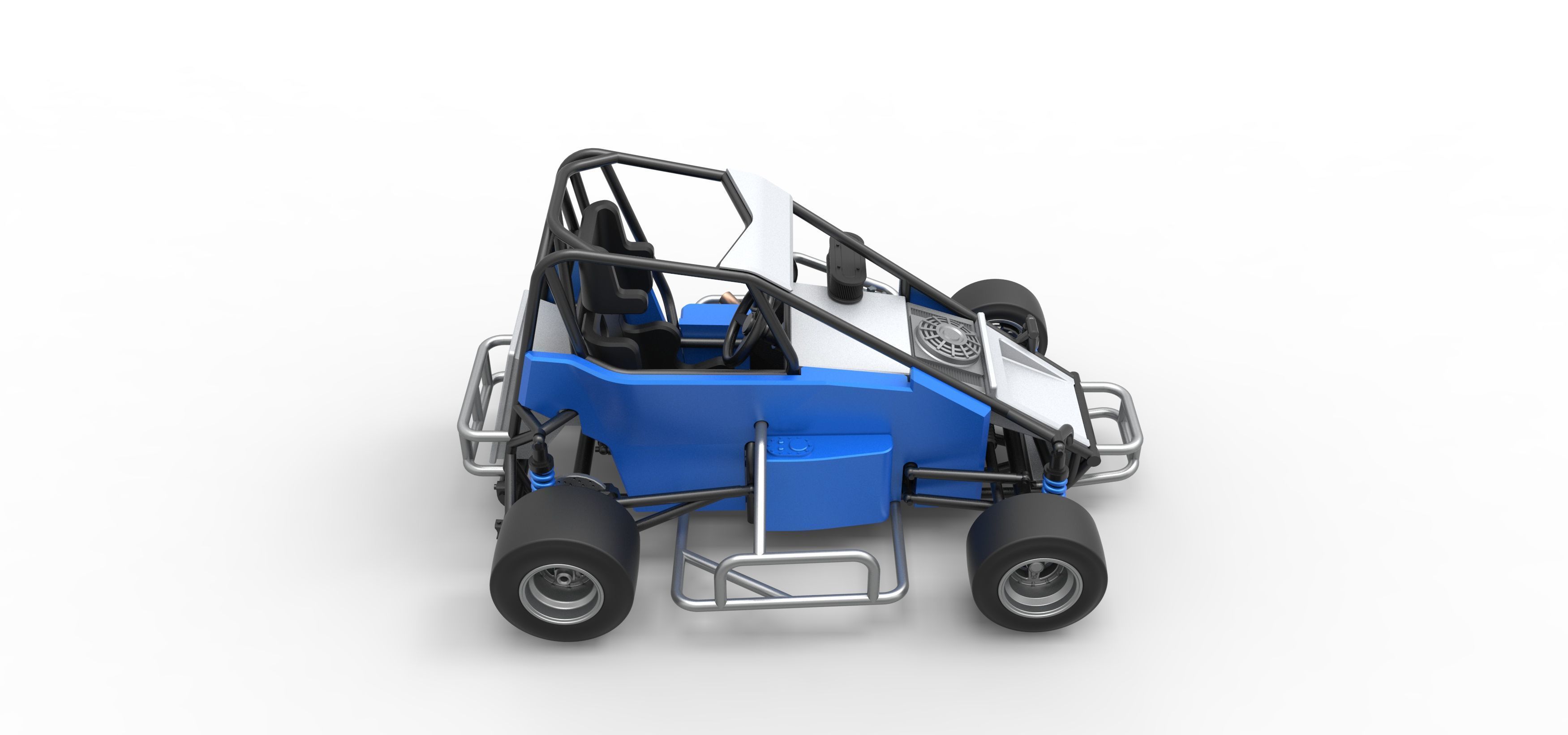 Pavement 600 Micro sprint car Scale 1 to 25 3D print model_23