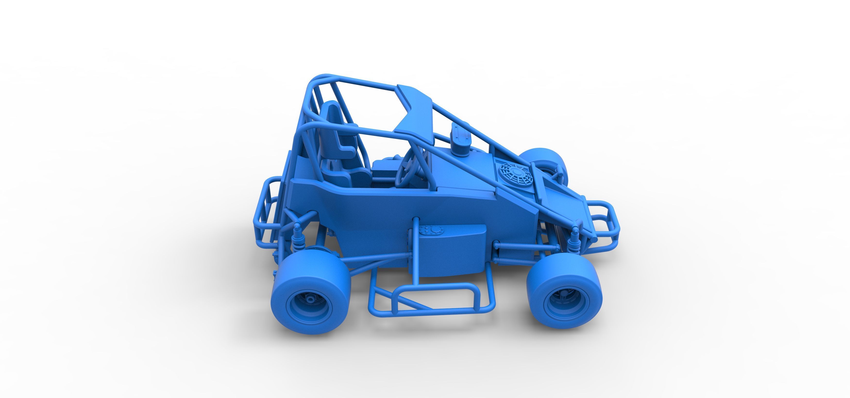 Pavement 600 Micro sprint car Scale 1 to 25 3D print model_50