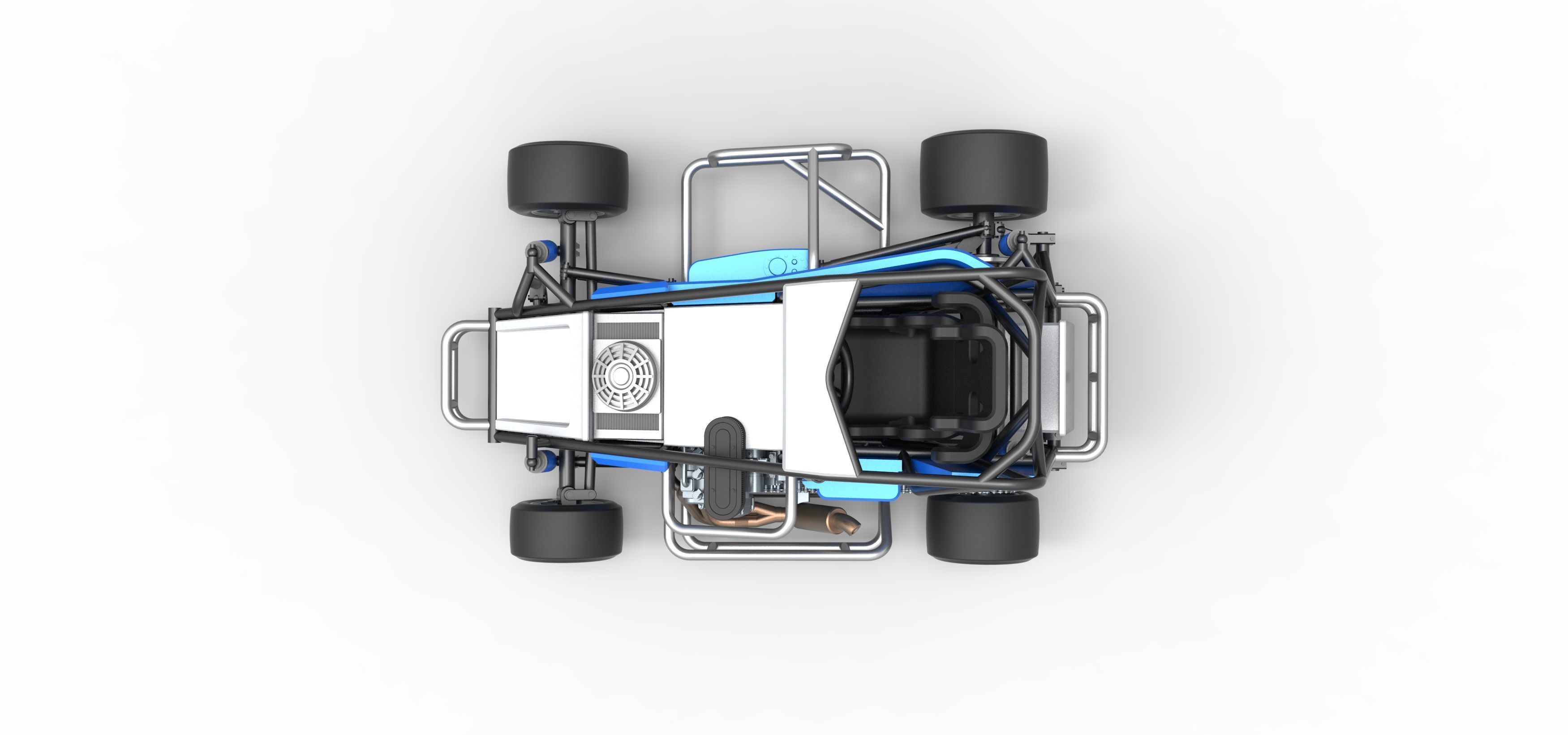 Pavement 600 Micro sprint car Scale 1 to 25 3D print model_11