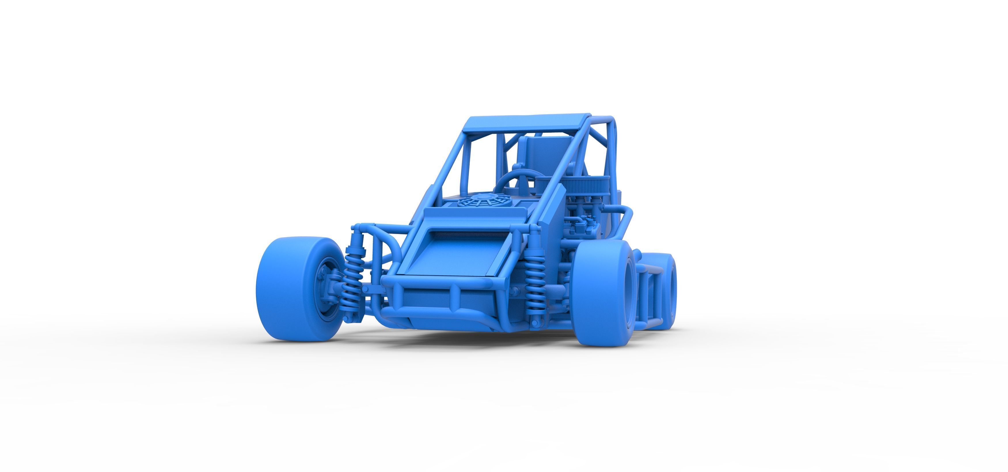 Pavement 600 Micro sprint car Scale 1 to 25 3D print model_33