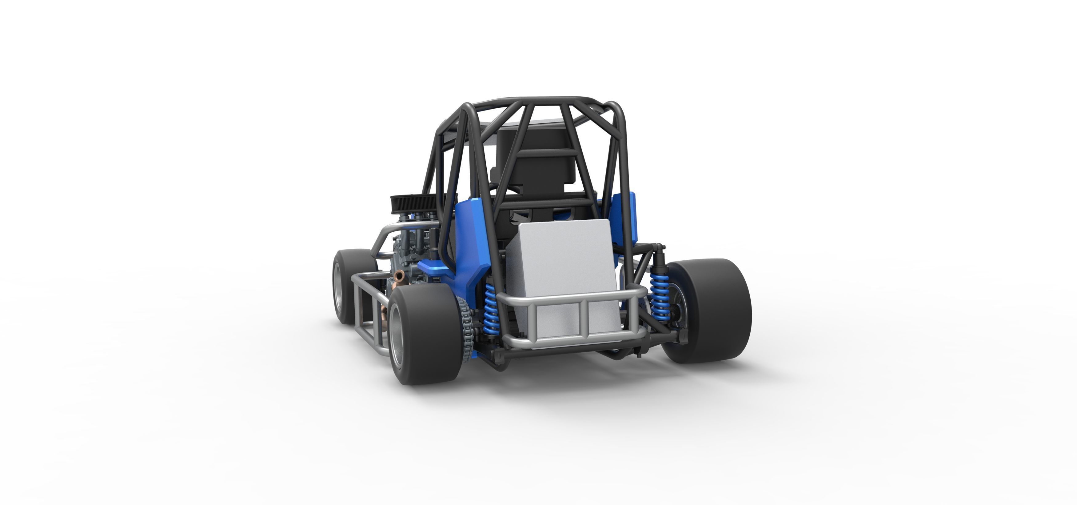 Pavement 600 Micro sprint car Scale 1 to 25 3D print model_14