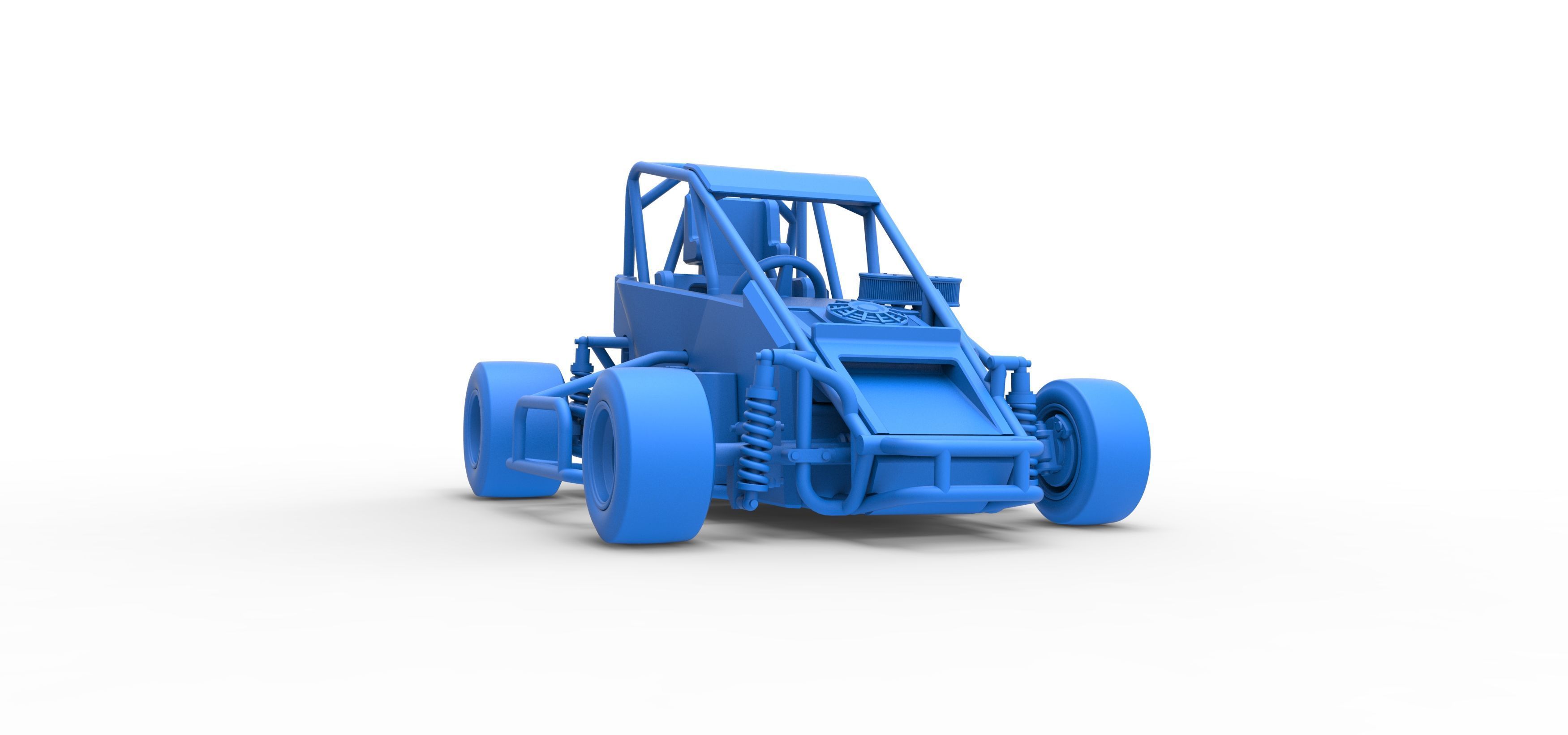Pavement 600 Micro sprint car Scale 1 to 25 3D print model_54