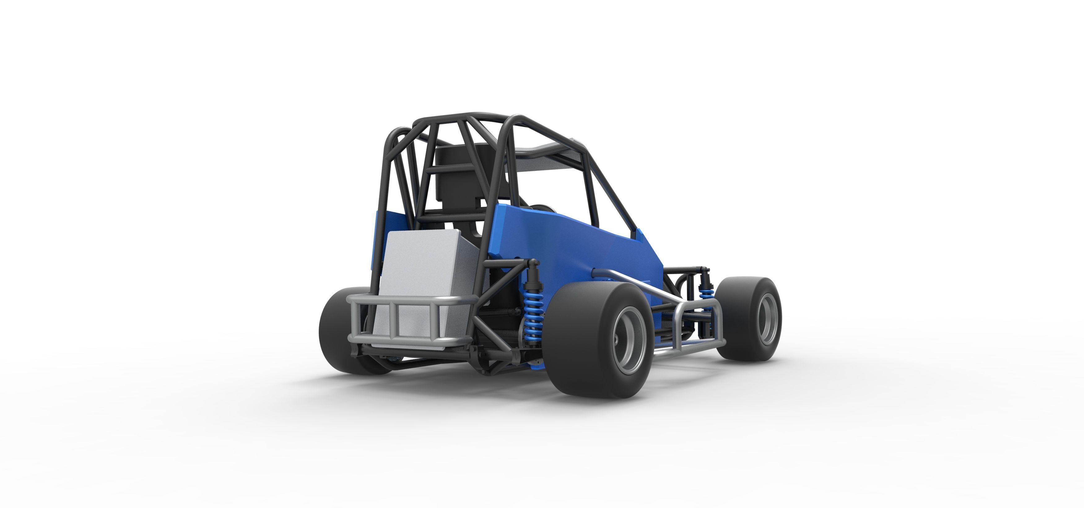 Pavement 600 Micro sprint car Scale 1 to 25 3D print model_19
