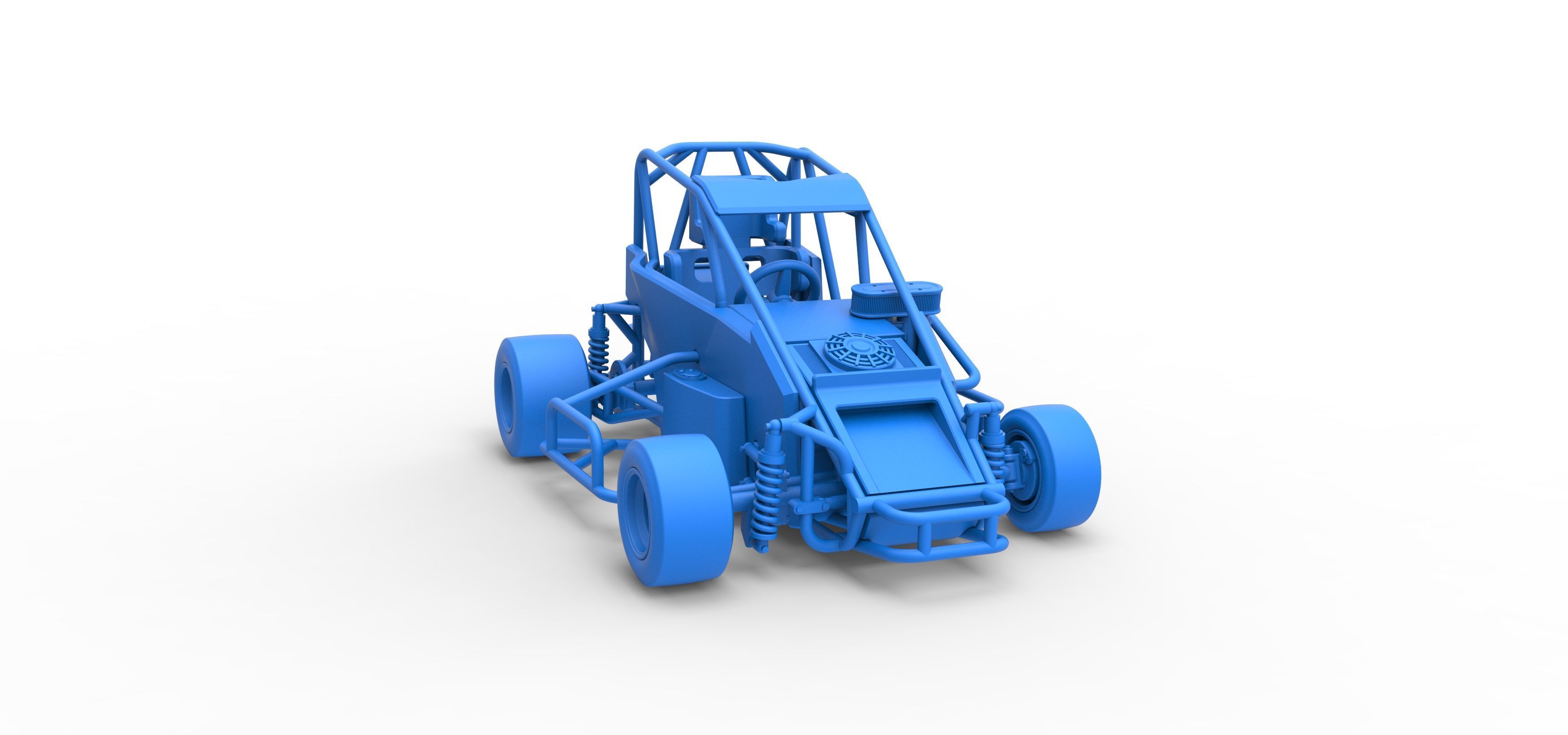 Pavement 600 Micro sprint car Scale 1 to 25 3D print model_53