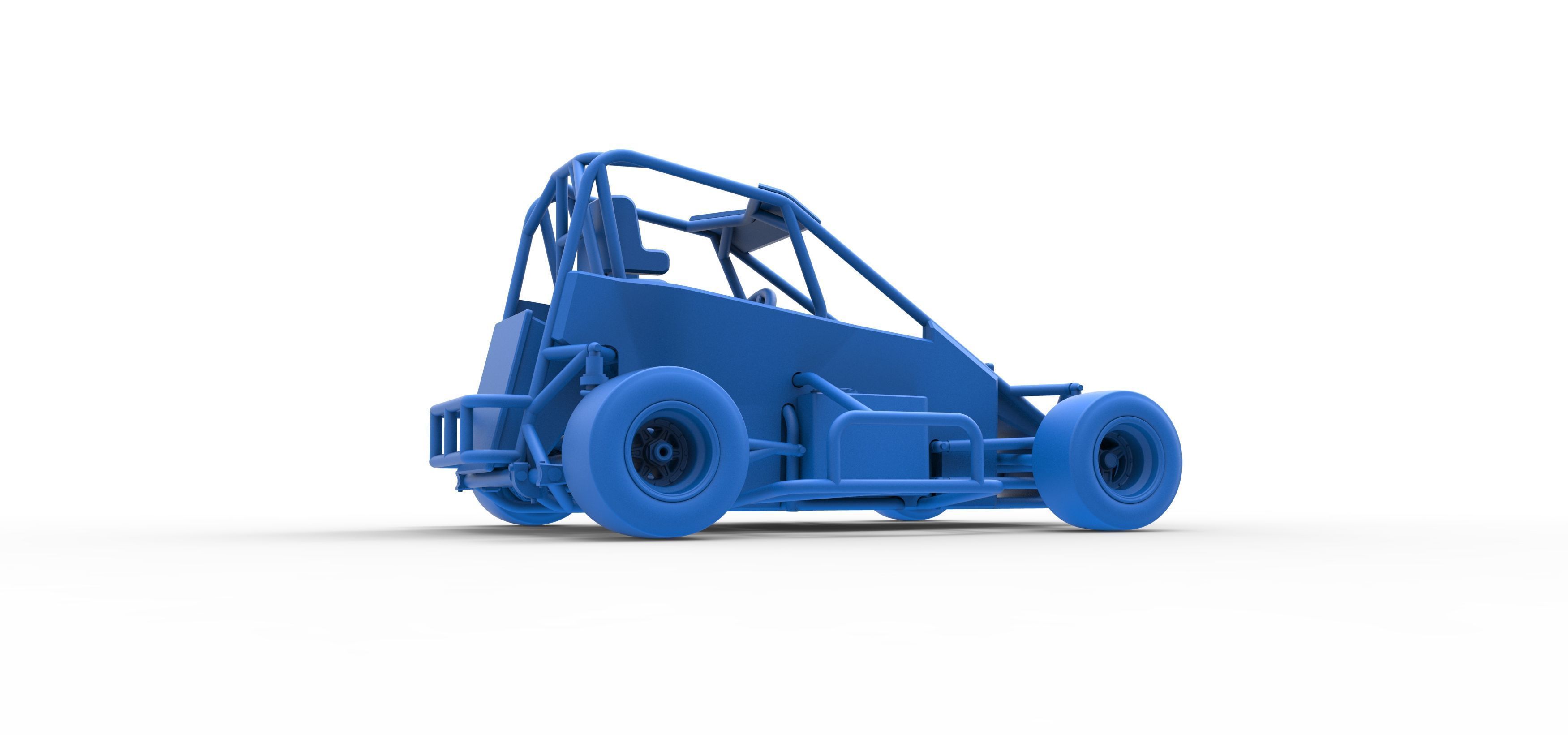 Pavement 600 Micro sprint car Scale 1 to 25 3D print model_48