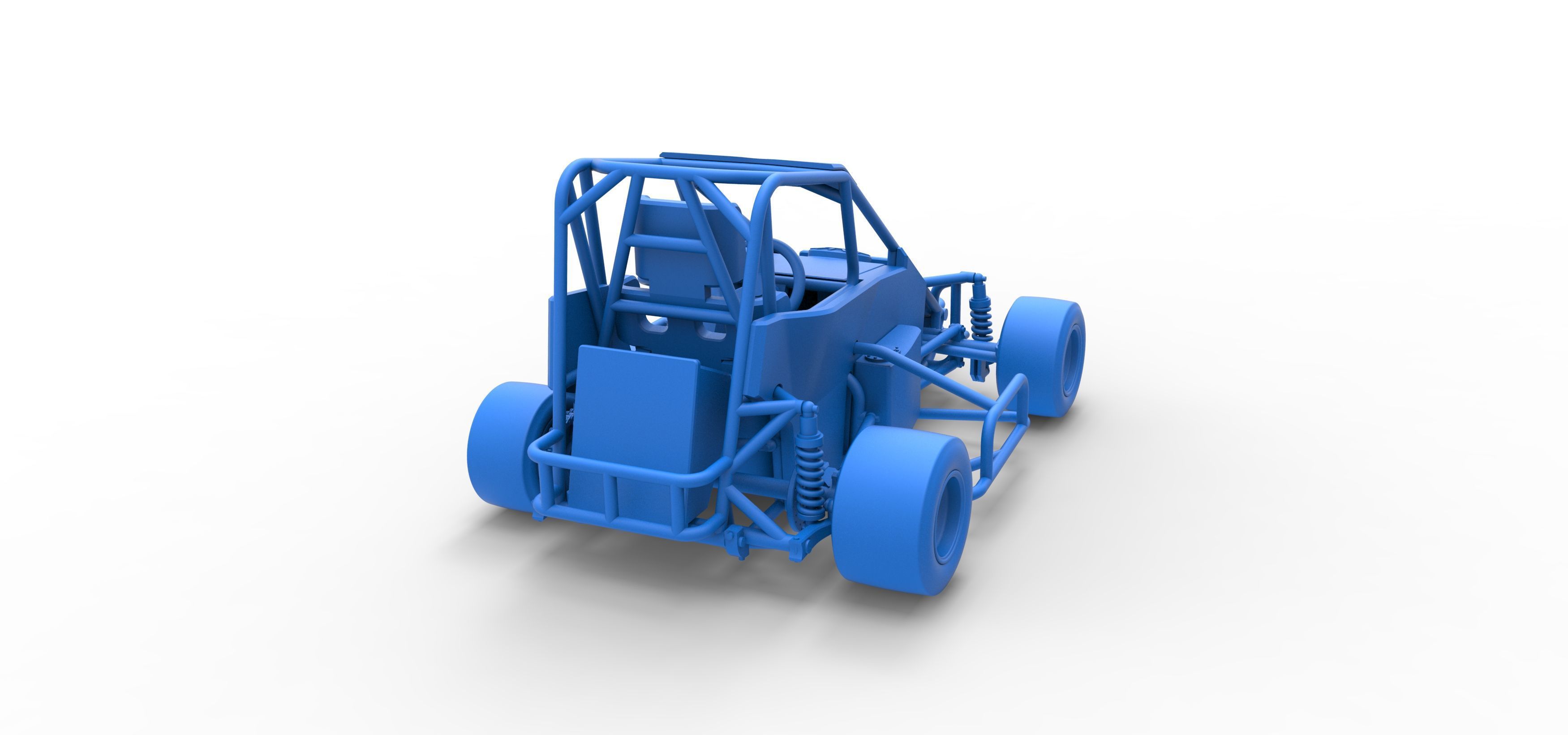 Pavement 600 Micro sprint car Scale 1 to 25 3D print model_45