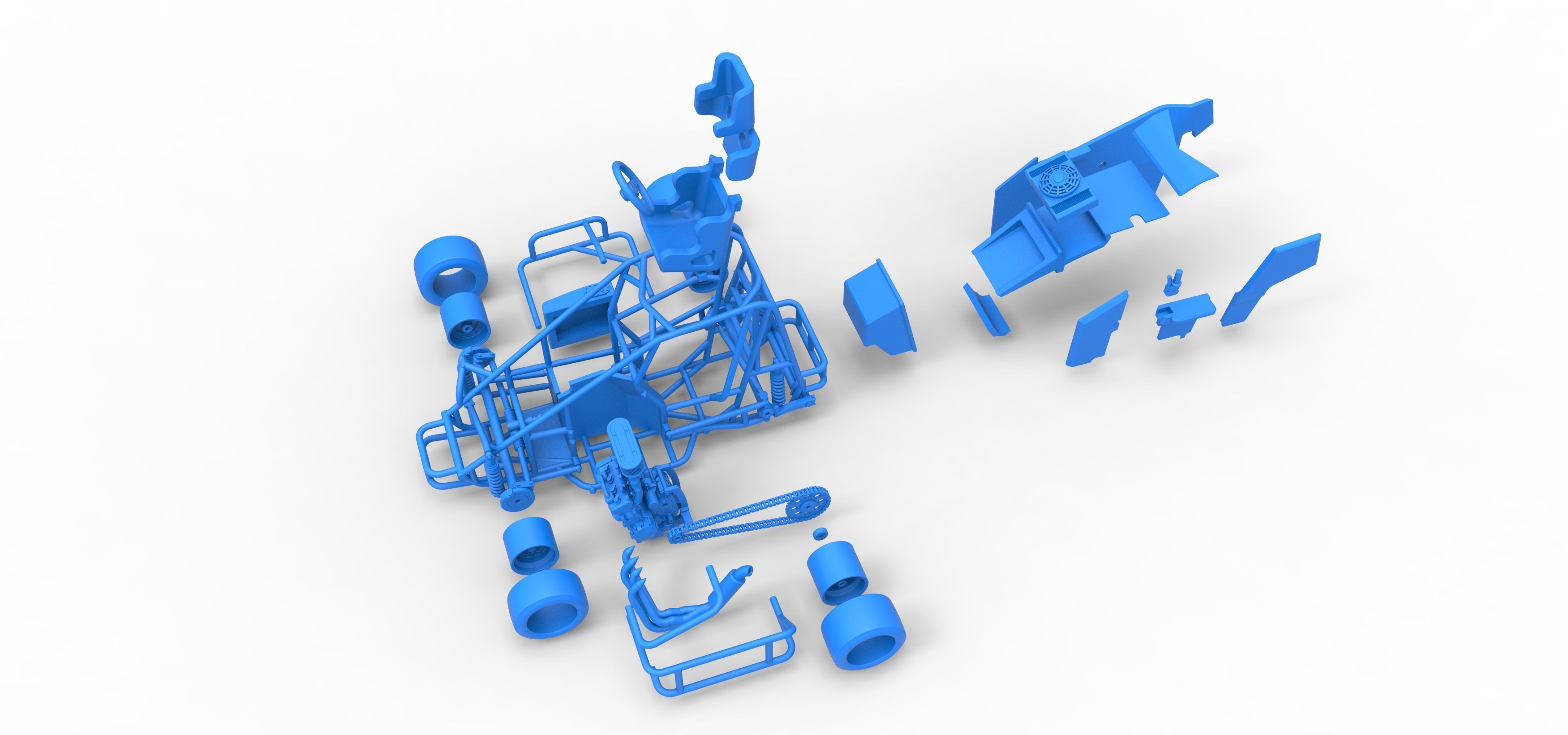 Pavement 600 Micro sprint car Scale 1 to 25 3D print model_56