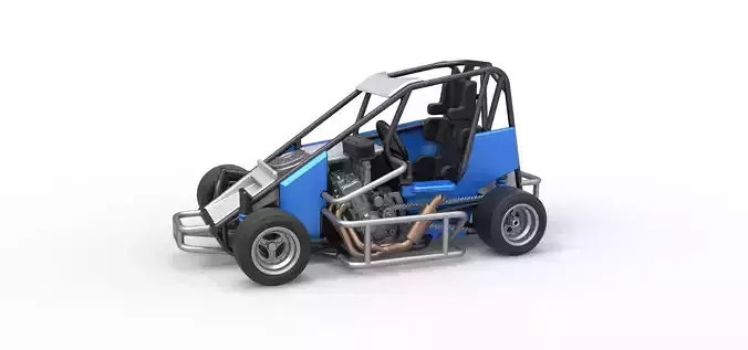 Pavement 600 Micro sprint car Scale 1 to 25 3D print model