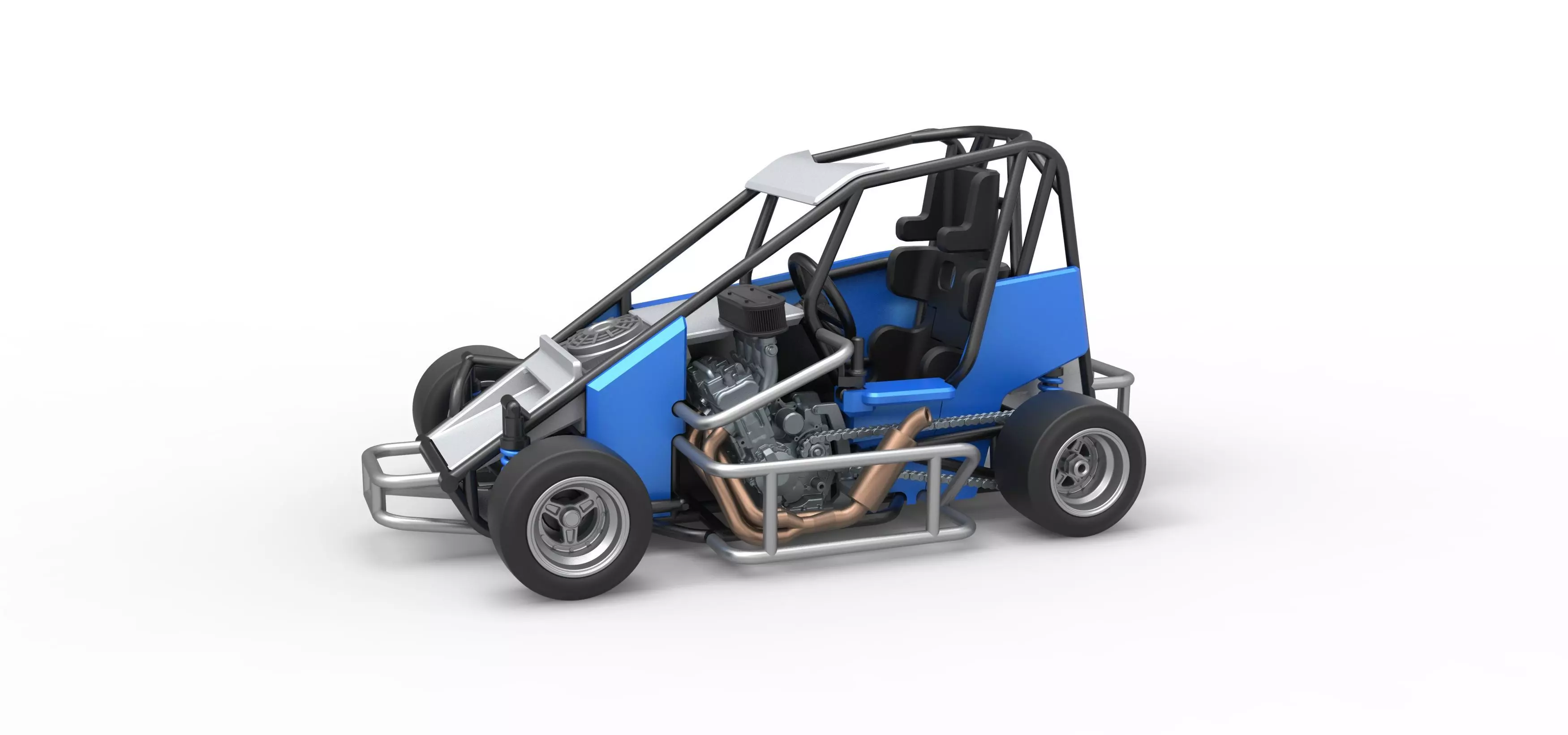 Pavement 600 Micro sprint car Scale 1 to 25 3D print model_0