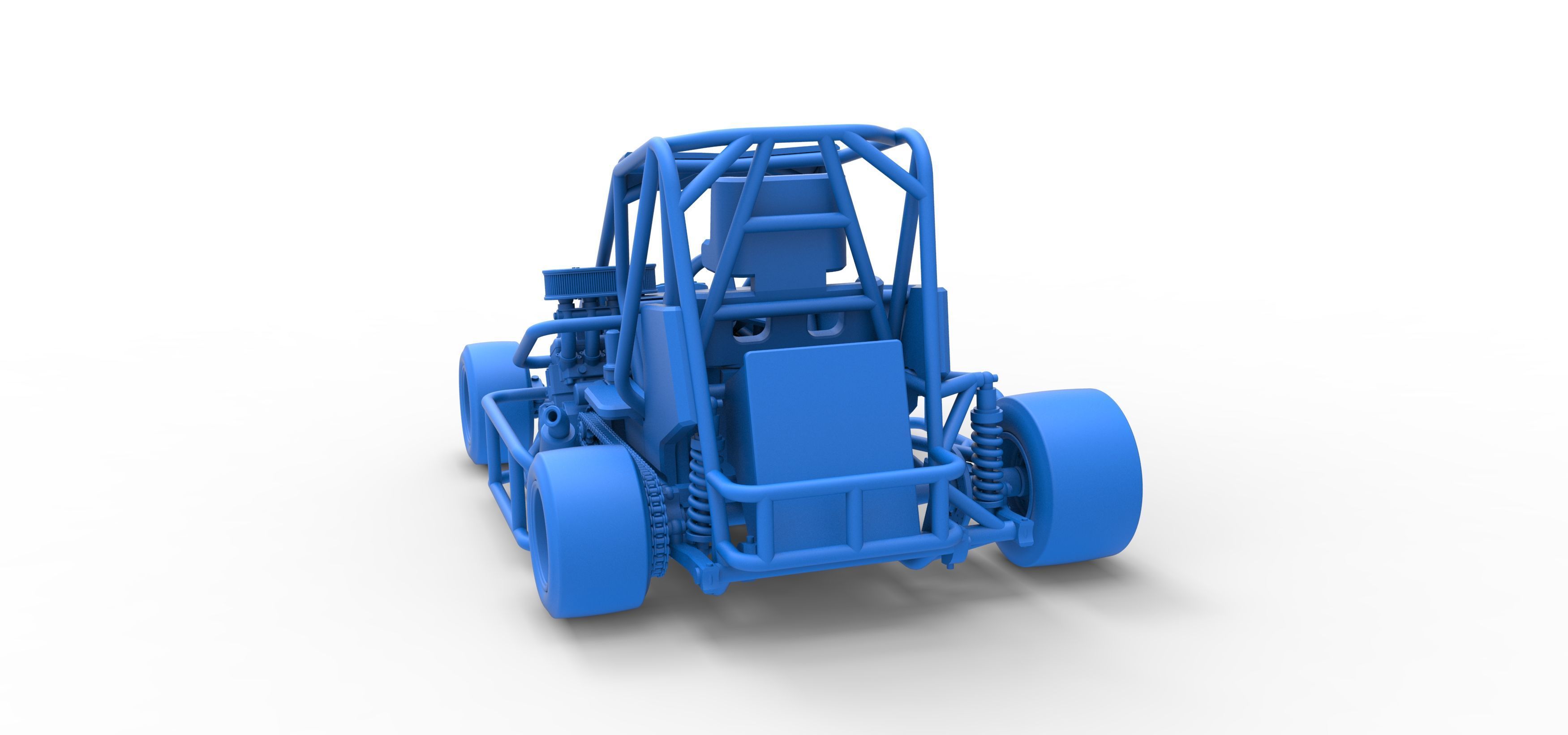 Pavement 600 Micro sprint car Scale 1 to 25 3D print model_41