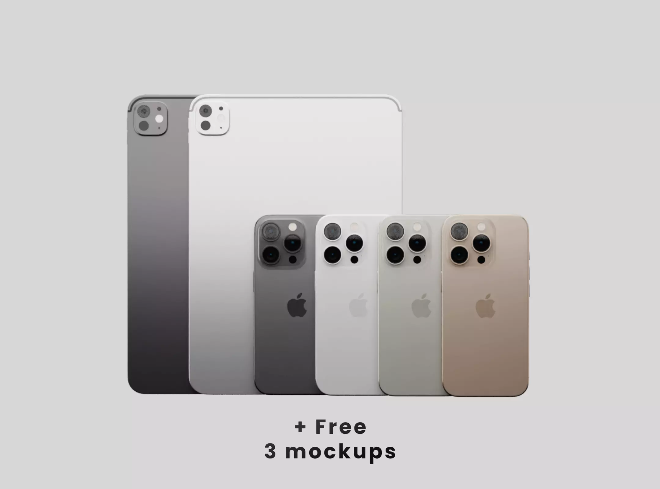 Apple iPhone 16 Pro and iPad Pro 2024 in Official Design Low-poly 3D model_0