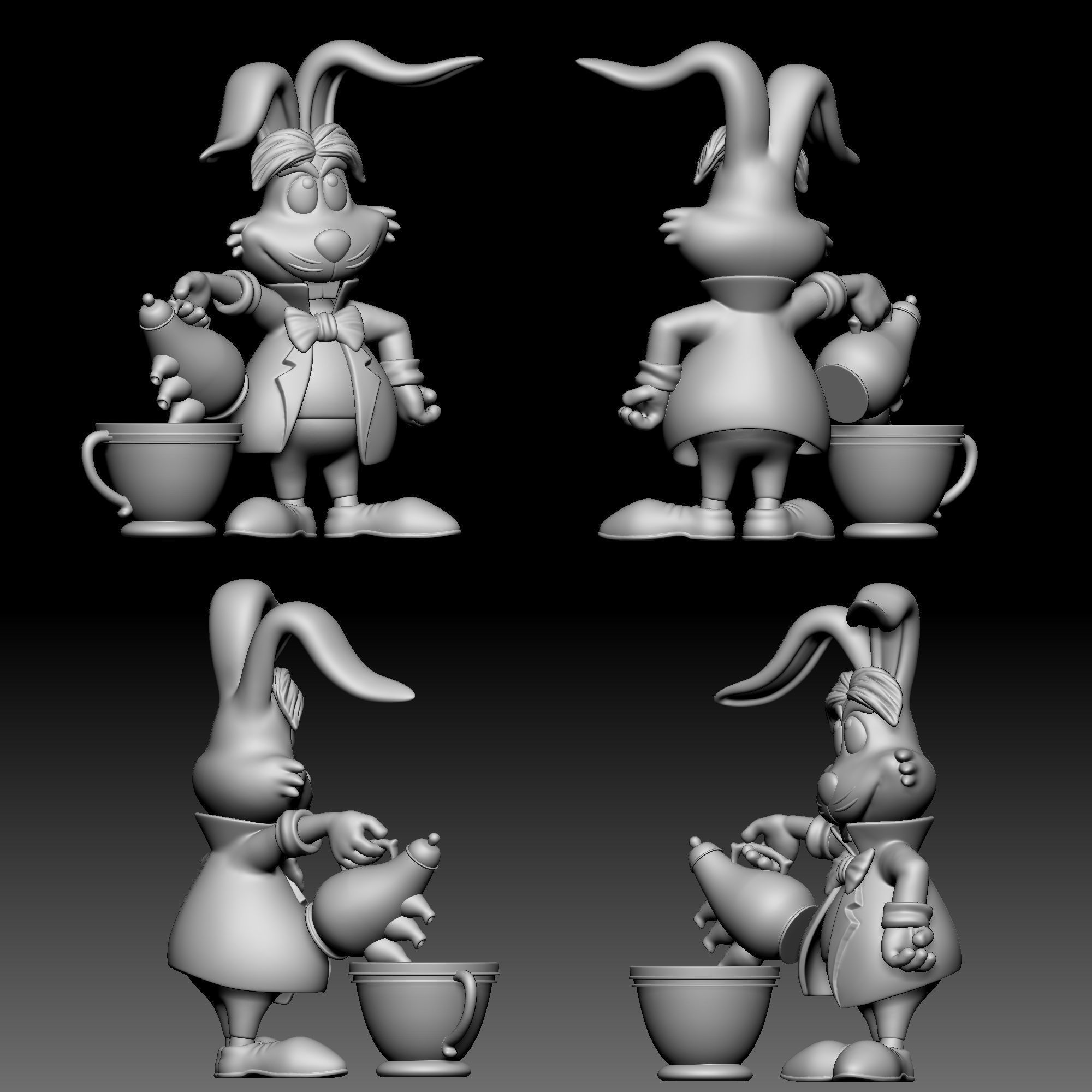 Mad hare - Alice in Wonderland - 010 3D print model_9