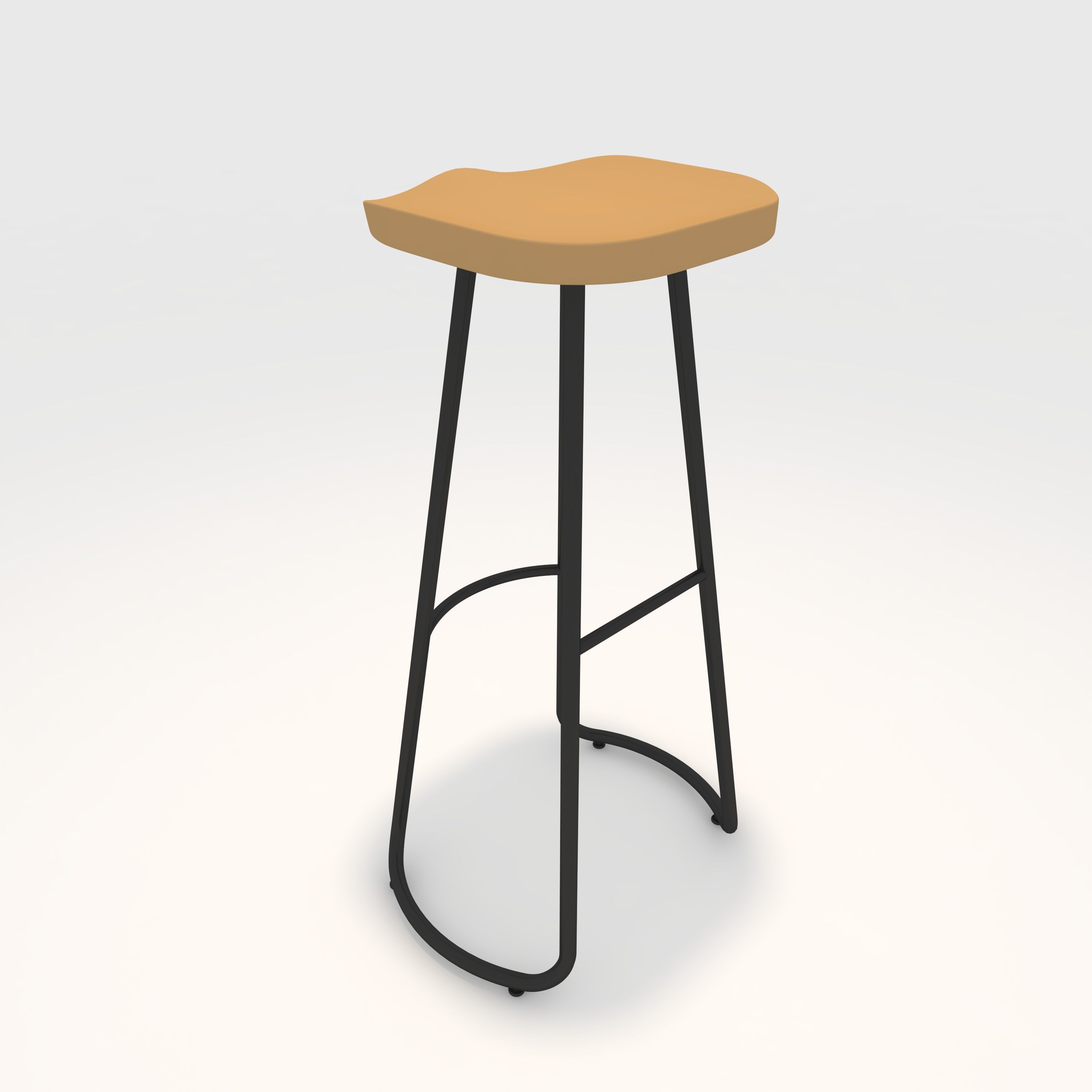 Bar Stool 8 3D model_4