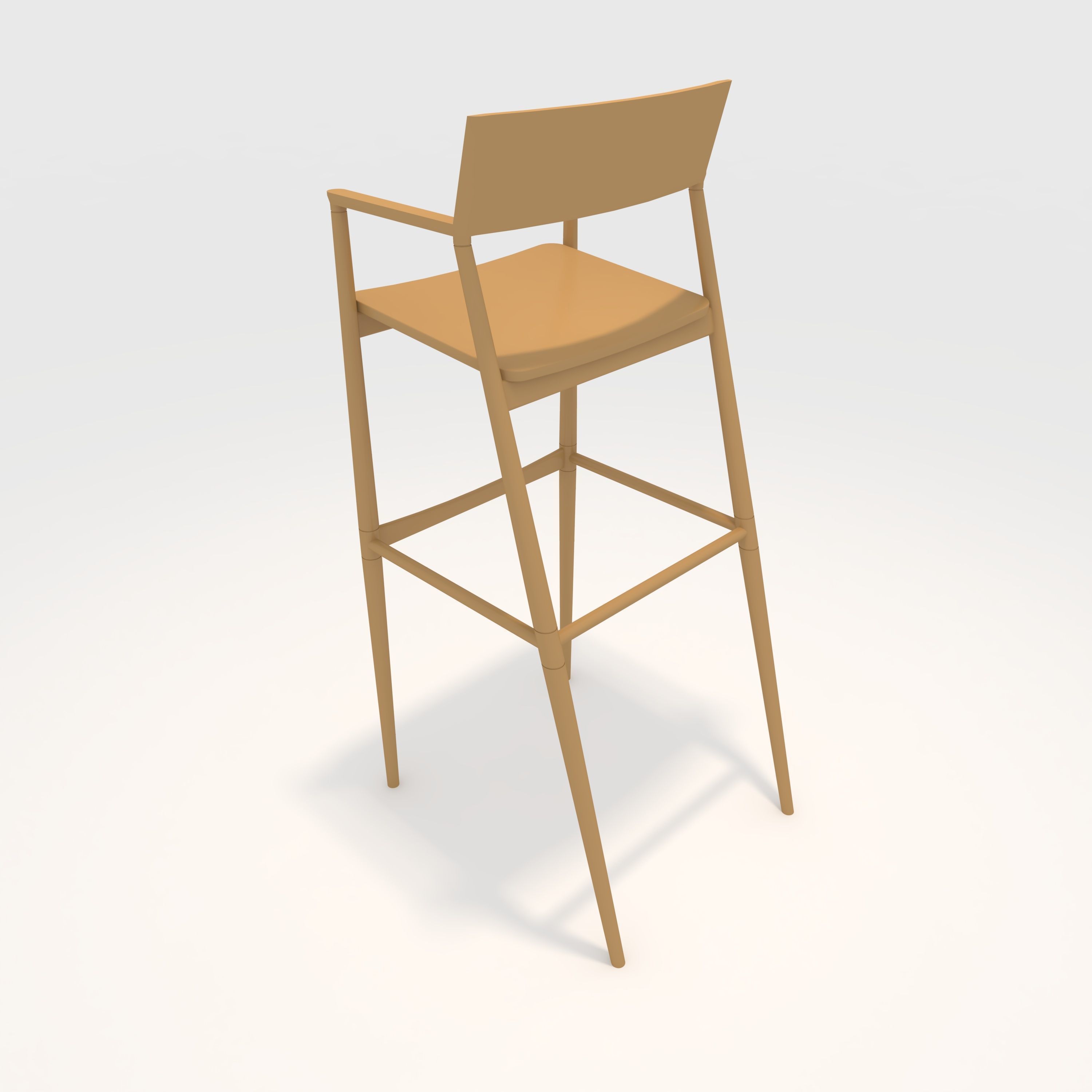 Bar Stool 9 3D model_4