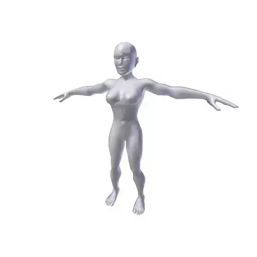 Woman 1 48m basemesh Low-poly 3D model