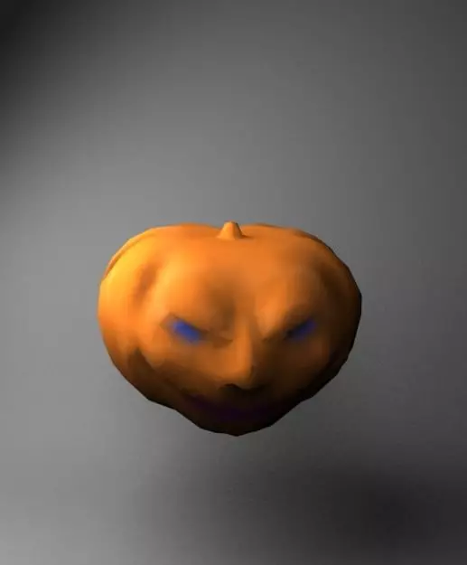 Halloween pumpkin with eyes 3D model_0