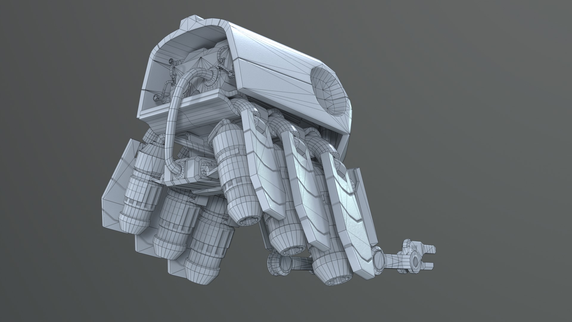 Drone Selector Low-poly 3D model_15