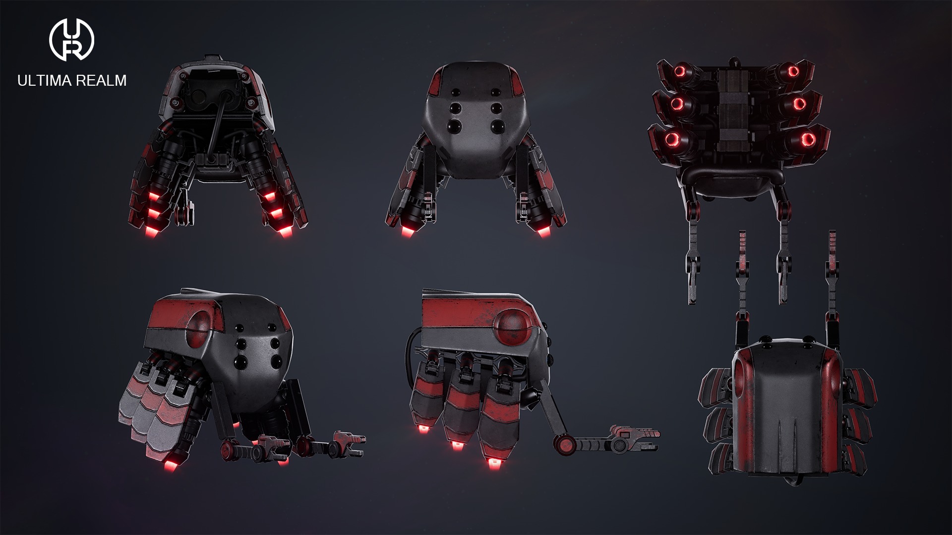 Drone Selector Low-poly 3D model_13