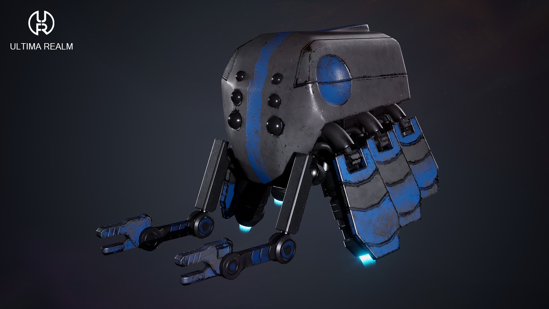 Drone Selector Low-poly 3D model_9