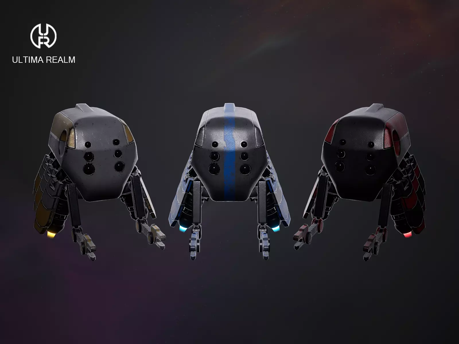 Drone Selector Low-poly 3D model_0