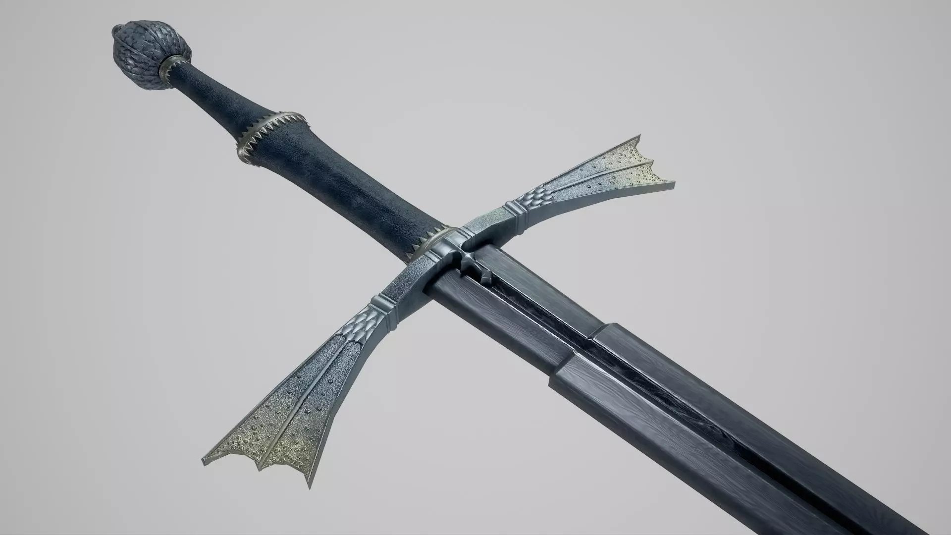 House of the Dragon sword Dark Sister - PBR Low-poly 3D model Low-poly 3D model_0