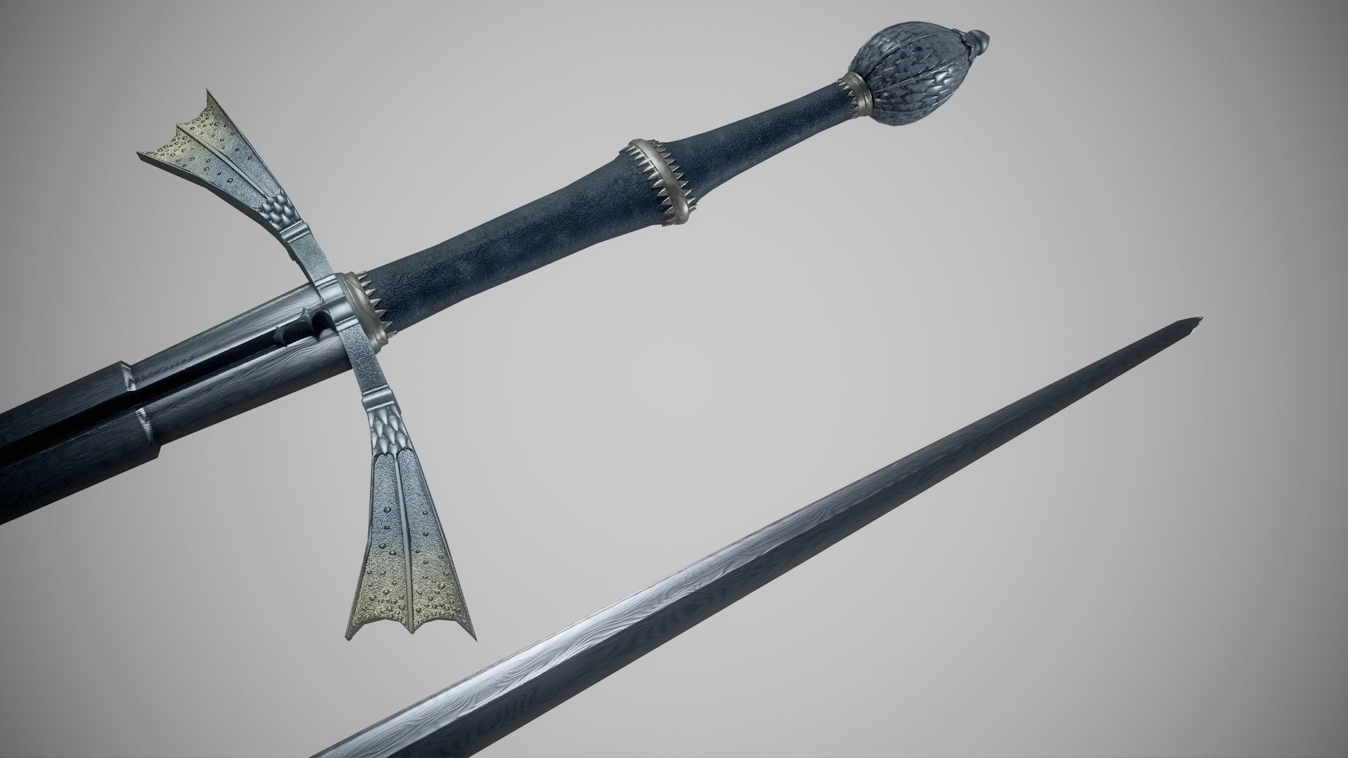 House of the Dragon sword Dark Sister - PBR Low-poly 3D model Low-poly 3D model_4