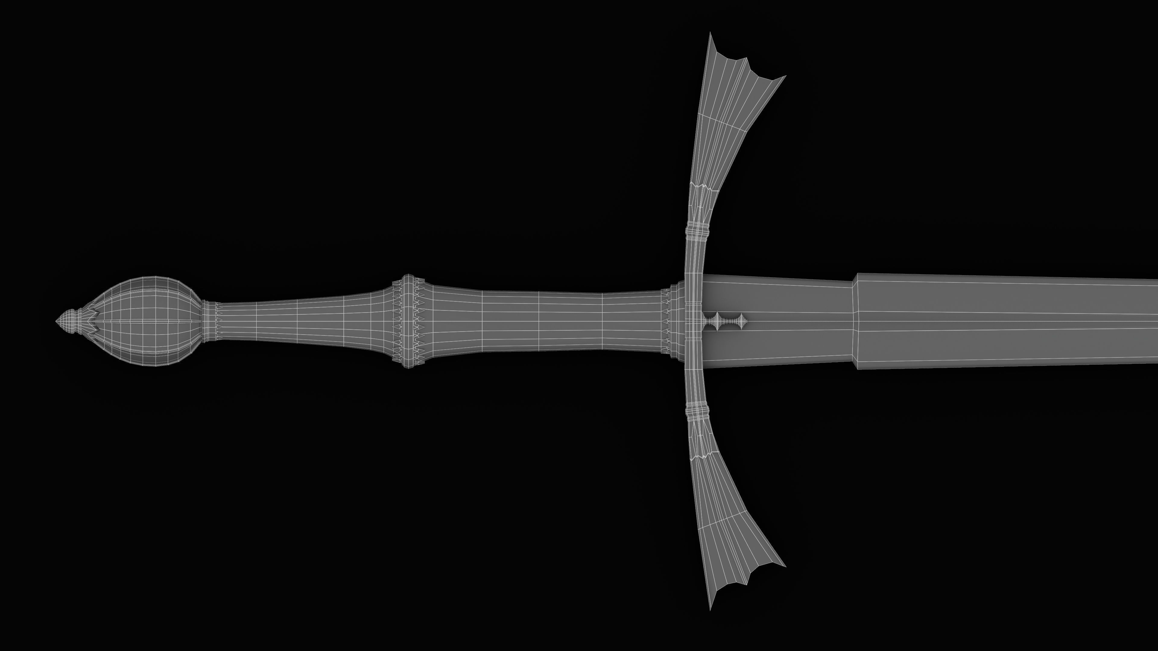 House of the Dragon sword Dark Sister - PBR Low-poly 3D model Low-poly 3D model_10