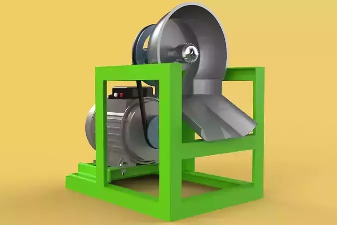 AUTOMATIC COCONUT GRATING MACHINE GRATER SCRAPER CHOPPER 3D model