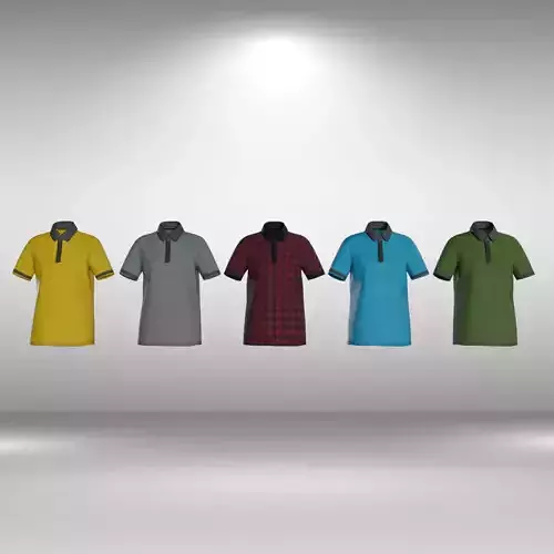 T-shirts Collection  Low-poly 3D model