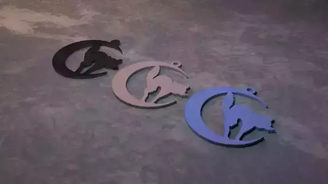 cat earring 3D print model