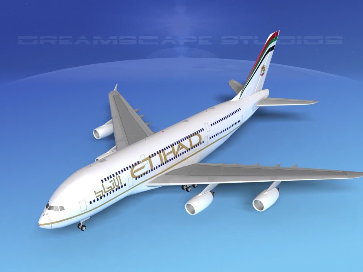 Airbus A380-800 Etihad Airways 3D model_10
