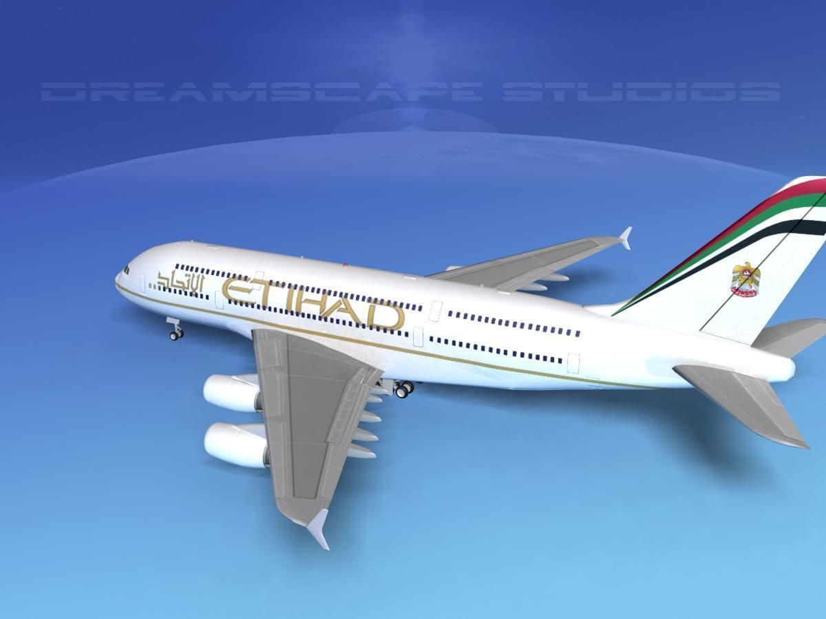 Airbus A380-800 Etihad Airways 3D model_8