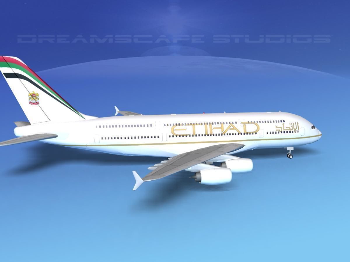 Airbus A380-800 Etihad Airways 3D model_4