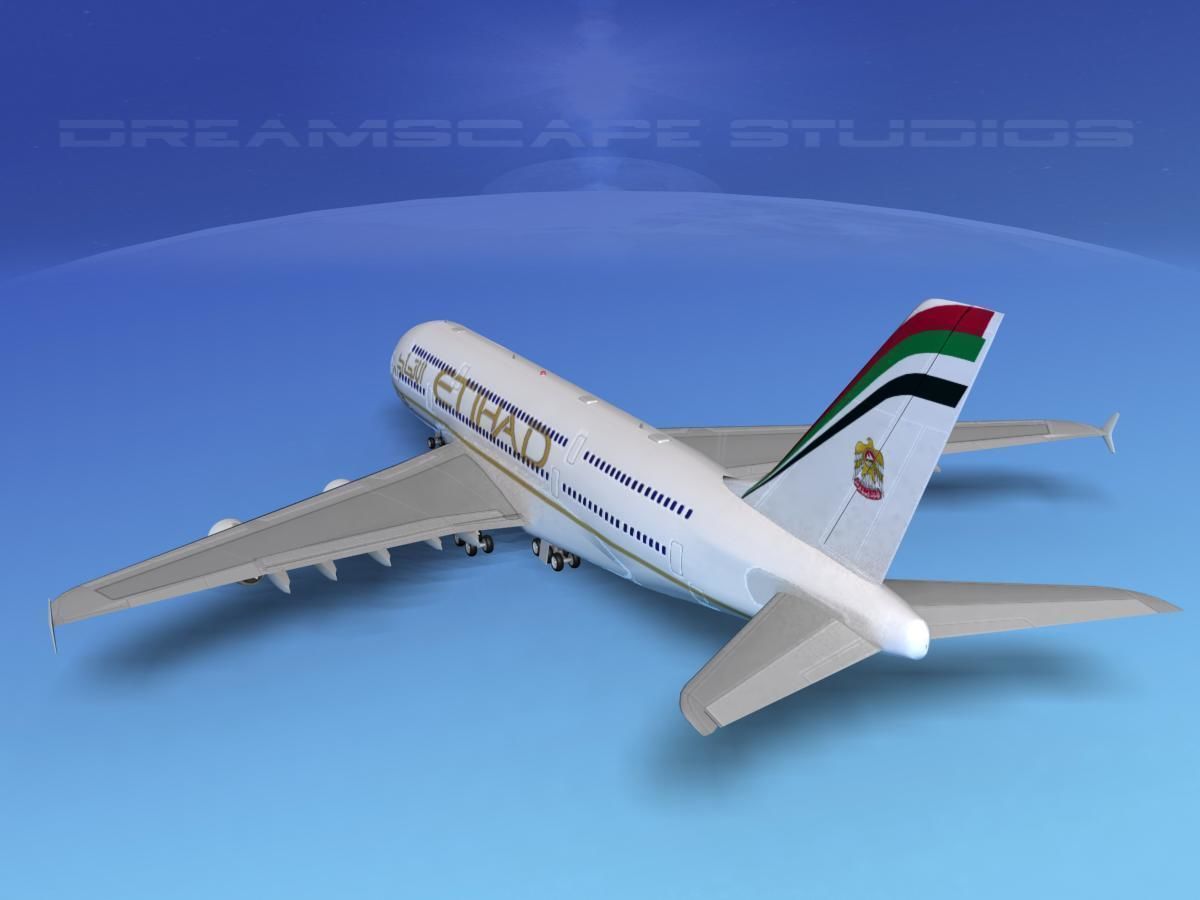 Airbus A380-800 Etihad Airways 3D model_7