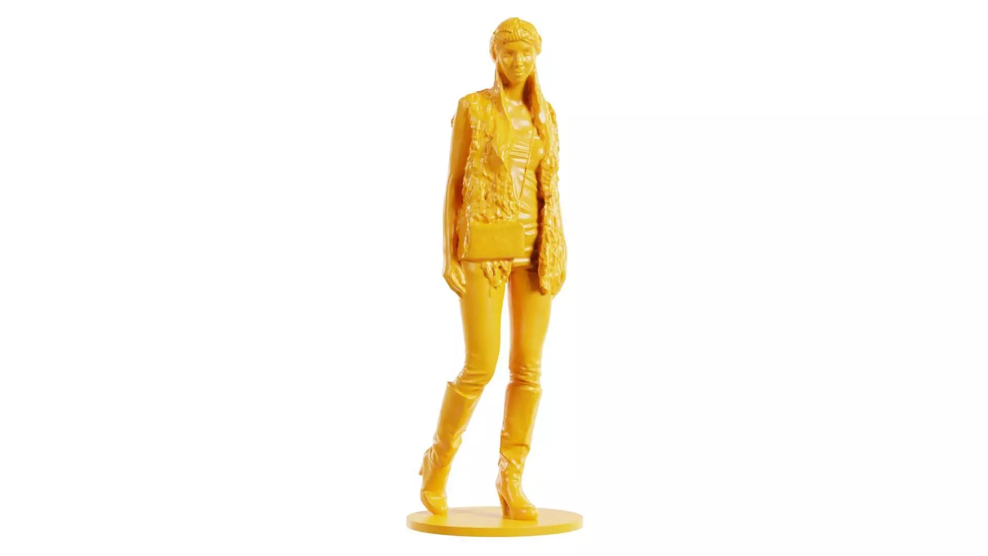 Woman Wearing Long Dress 1 3D print model