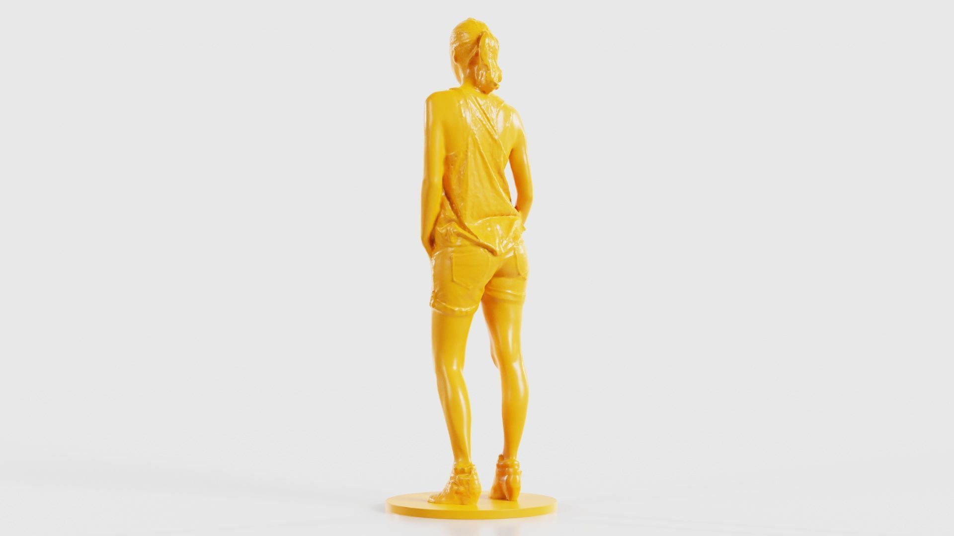 Woman in Shorts and Top 3D print model_23