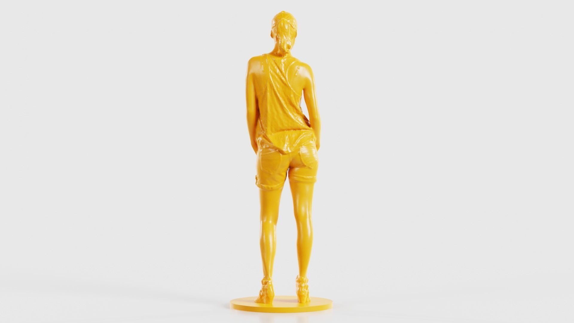 Woman in Shorts and Top 3D print model_22