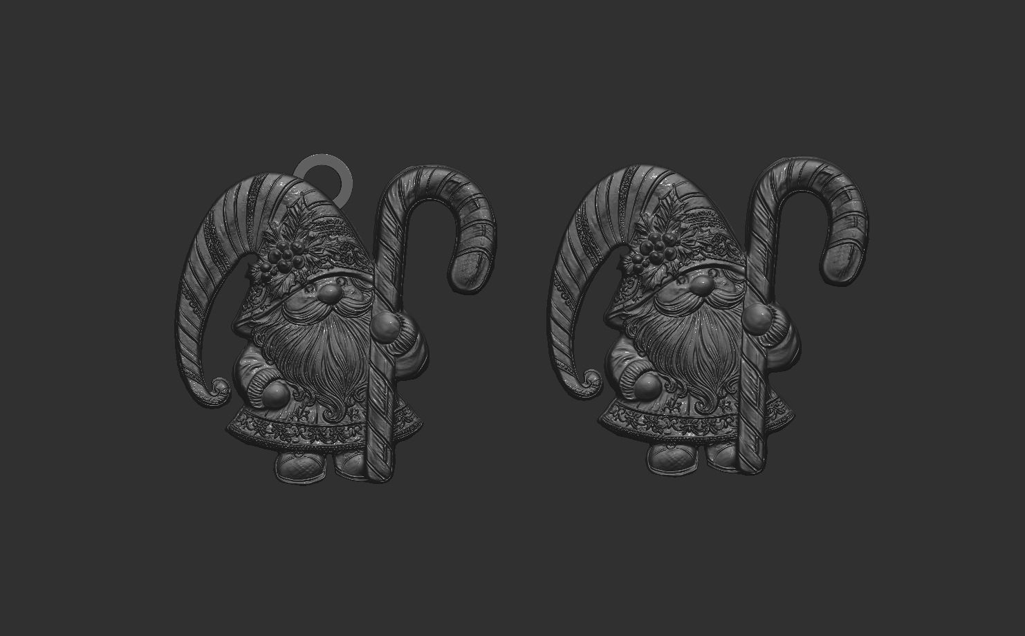 christmas gnome decor 3D print model_6