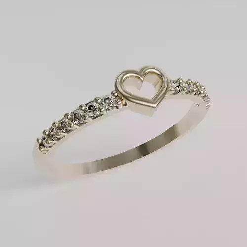 heart and diamond ring
