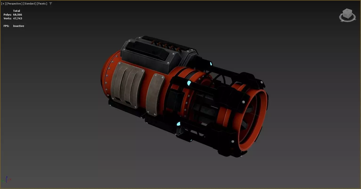 3D model of a mechanical or industrial object 3D model_0