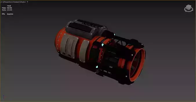 3D model of a mechanical or industrial object