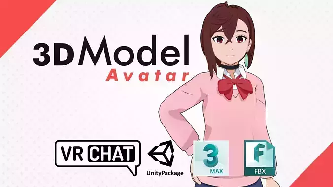 Dandadan Momo Ayase VRChat 3D model