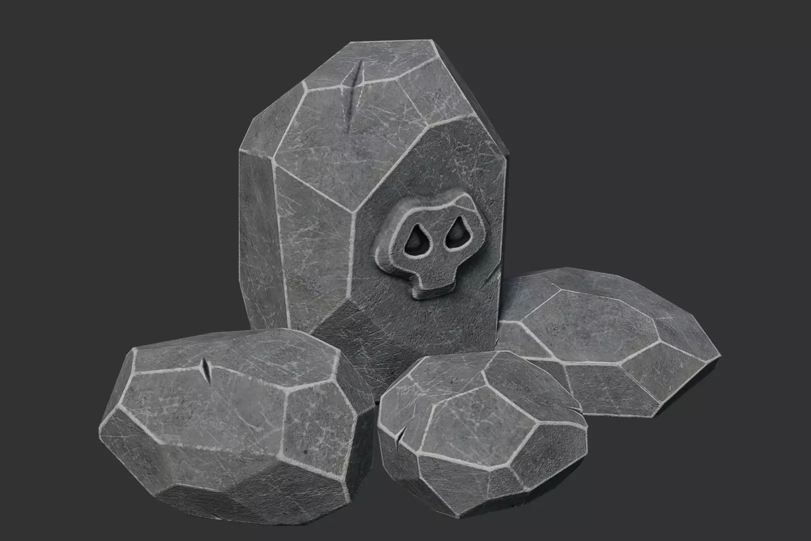 rocks Low-poly 3D model_0