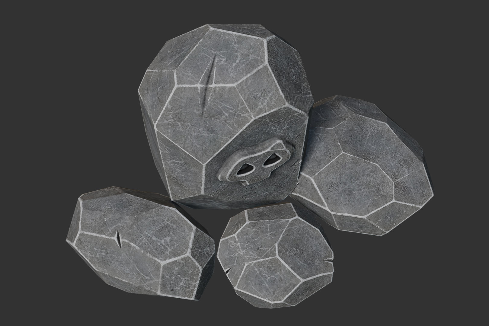 rocks Low-poly 3D model_1