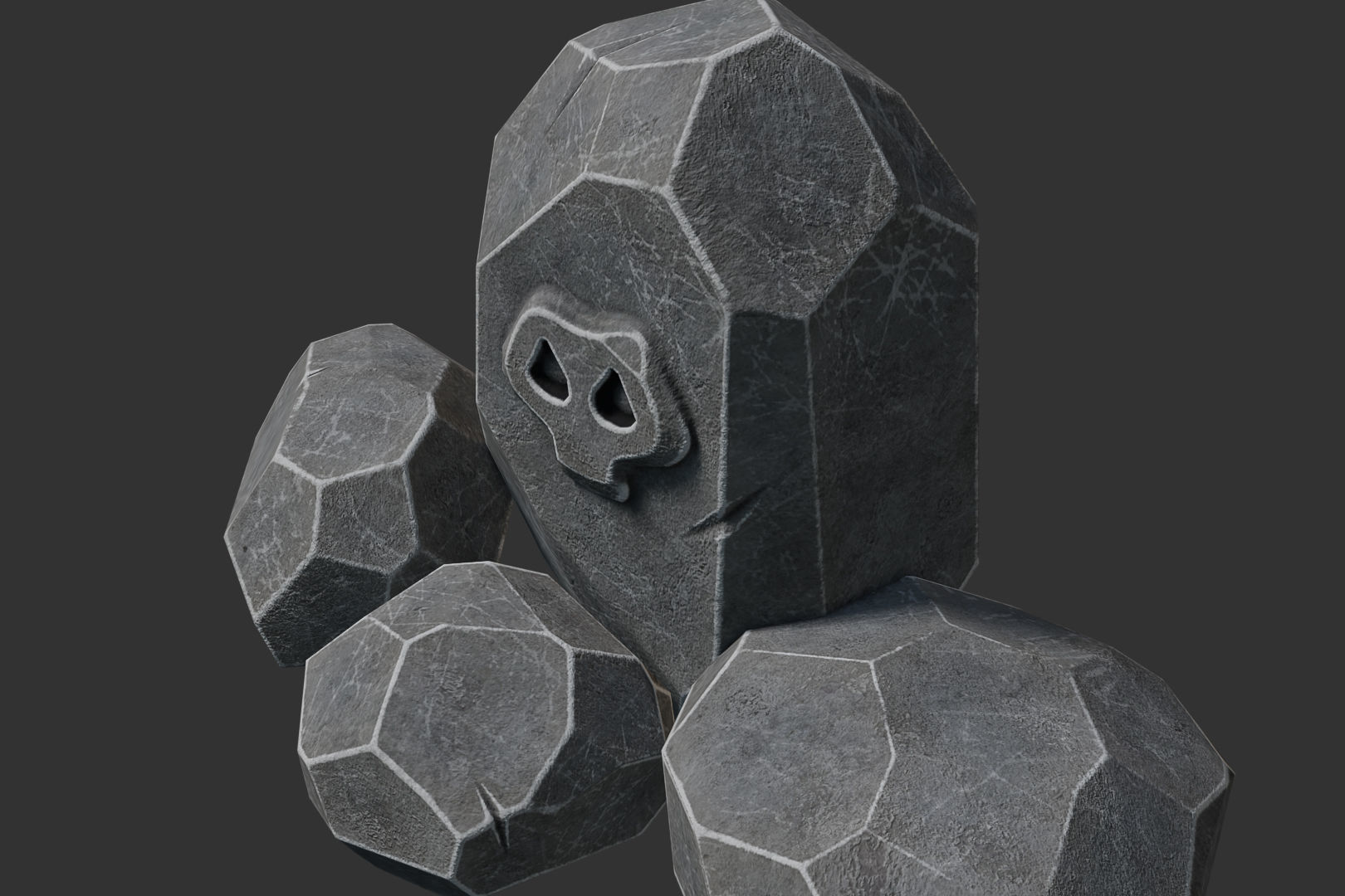 rocks Low-poly 3D model_2