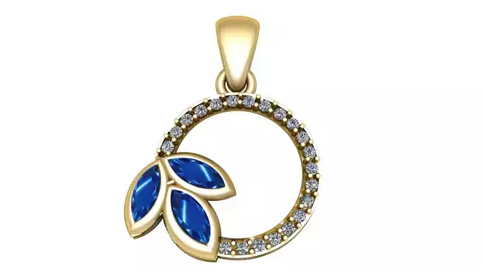 LEAF FLOWER STYLE PENDANT 3D PRINTABLE MODEL